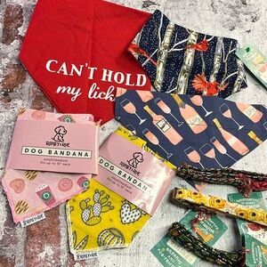 NWT Lot of 8 Small Size Dog Bandanas & Collars